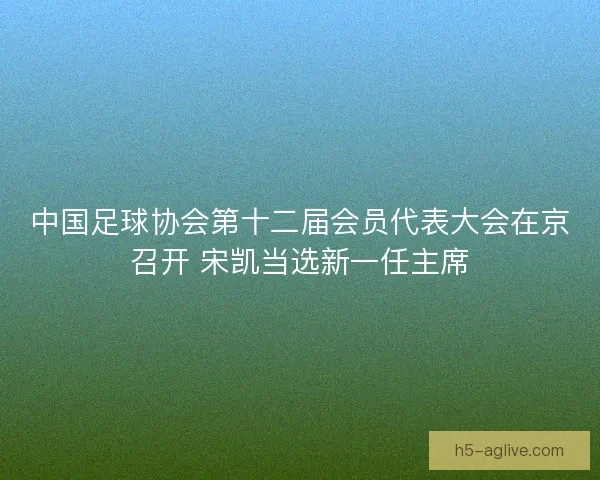 中国足球协会第十二届会员代表大会在京召开 宋凯当选新一任主席